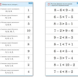 Комплект карточек (10) "Обучающий калейдоскоп. Больше, меньше, равно"