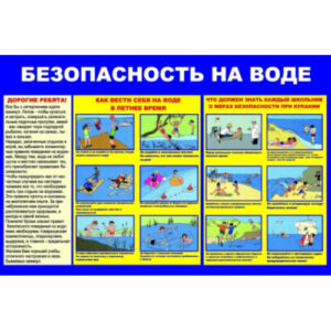 Плакаты "Безопасность людей на водных объектах" (комплект 9 пл., 30x41 см)