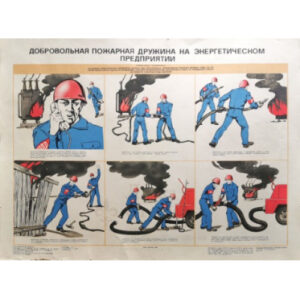 Плакаты "Добровольная пожарная дружина" (комплект 6 пл., 30x41 см)