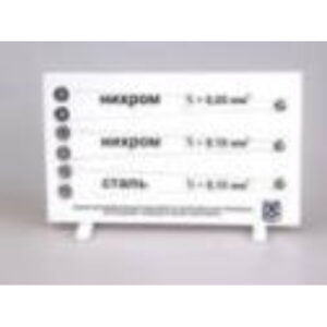 Прибор для демонстрации зависимости сопротивления проводника от его длины, сечения и материала.