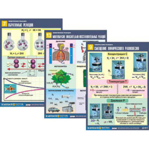 Комплект демонстрационных таблиц по химии «Химические реакции» 14 табл.