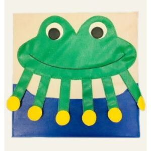 Тактильно-развивающая панель "Лягушка"