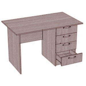 Стол письменный, тумба 4 ящика, 1000х700х750 мм.