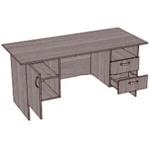 Стол письменный двухтумбовый, 2 ящика и полка, 1600х700х750 мм.