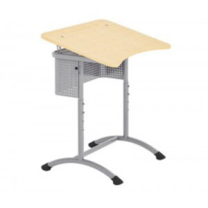 Парта школьная одноместная.Регулируемая по высоте.Регулируемый угол наклона.Труба круг28х32мм.ЛДСП 16 мм.Экран передний.Цвет: бук светлый. Ростовая группа: (3-5)