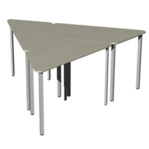 Стол-трапеция на металлокаркасе, цветная столешница