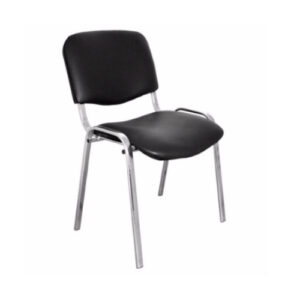 Стул изо. Каркас хром. Ткань. Цвет черный