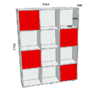 Стеллаж 1264х300х1710 мм.