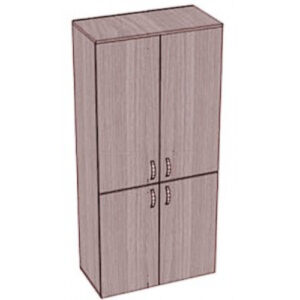 Шкаф с полками закрытый, 4 двери. 800х400х1800 мм.
