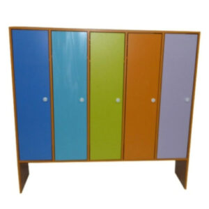 Шкаф детский для одежды (основа кремовый) 1- местный шкаф 310х340х1420 мм.