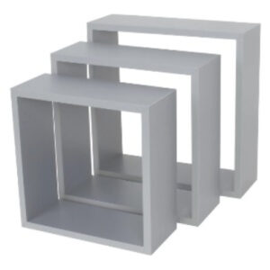 Комплект настенных полок 200x200 мм/240x240 мм/280x280 мм. серый