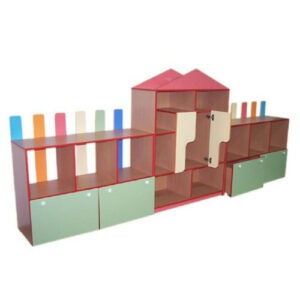 Игровая стенка "Деревенька" 3400х400х1400 мм.