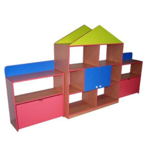 Стенка для игрушек "Теремок" 2800х400х1450 мм.