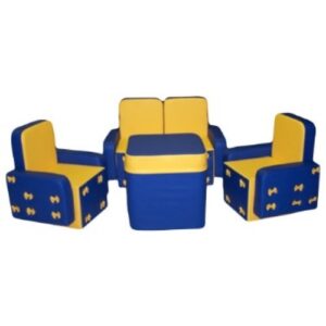 «Бантик» комплект детской мягкой мебели сине-желтый