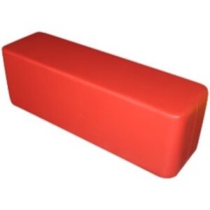 «Банкетка на каркасе (на опоре, скругленные углы)» красная. 1200х350х420 мм.