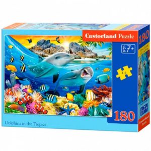 Пазл Дельфины в тропиках