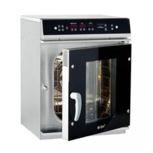 Пароконвектомат ПК, верхняя панель управления (парогенератор, 6 GN 1/3, вся нерж, без гастроемкостей) черный дизайн