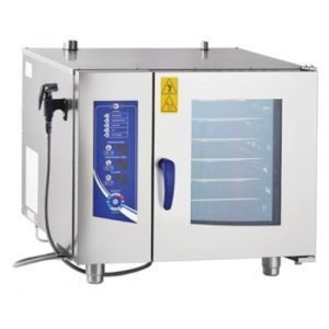 Пароконвектомат без гастроемк, 6 ур. GN 1/1, ПК (парогенератор, 840x800x775, 120 уст. прогр и 360 доп, автомат мойка, вся нерж, ЖК экран, сенсорное управл, прошивка через USB)