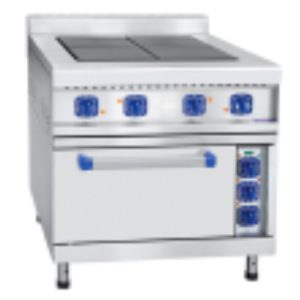Плита электрическая 4-х конфорочная с жарочным шкафом ЭПК-48 ЖШ-К 2/1 (вся нерж) конвекция с пароувлажнением (840(1050)x850(895)x860мм, 17,9кВт, 220/380В)