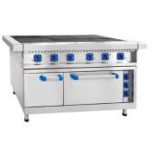 Плита электрическая 6-ти конфорочная с жарочным шкафом ЭП-6ЖШ-01 (лицо нерж) духовка нерж. (1265(1475)x850(895)x860мм, 22,8кВт, 220/380В)