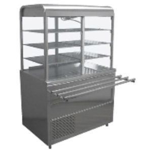 Стол охлаждаемый с витриной Лира-Профи Эко СОЭП-В/ЛПЭ-1500 (1500х705(1030)х1700(1720)мм, оцинк.сталь, 220В)