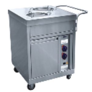 Прилавок для подогрева тарелок ПТЭ-70КМ(П)-80 передвижной (630x705x920 мм, 80 тарелок, 2х240 мм)