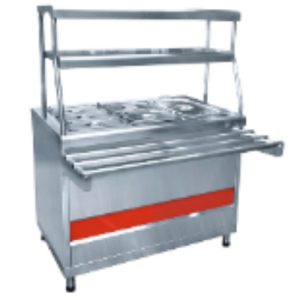 Мармит 2-х блюд с г/ёмкостями ПМЭС-70КМ-60 "АСТА" (1120x705(1030)x1482 мм, полн. нерж., с подсветкой, 1,2кВт, 230В)