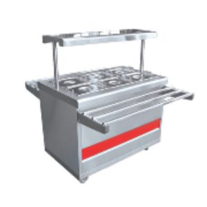 Мармит 2-х блюд с г/ёмкостями ЭМК-70ПМ передвижной (1120x720(1370)x1342мм, паровой, подсветка, 2кВт, 230В)