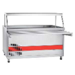 Прилавок холодильный ПВВ(Н)-70КМ-03-НШ "АСТА" (шкаф нейтральный) полностью нерж.,с ванной