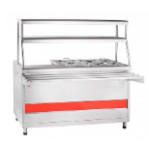 Мармит 1-х и 2-х блюд 1 конфорка ЭМК-70КМУ "АСТА" (1500x705(1030)x1485мм, 2 полки, паровой, с подсветкой, 3кВт, 400/230В)