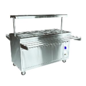 Мармит 2-х блюд с г/ёмкостями ЭМК-70ПМ-01 передвижной (1500x720(1321)x1343 мм, паровой, подсветка, полка, 3кВт, 230В)