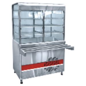 Прилавок-витрина холодильный ПВВ(Н)-70КМ-С-01-НШ "АСТА" полностью нерж.