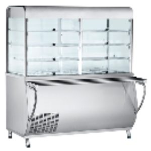Прилавок-витрина холодильный ПВВ(Н)-70М-С-НШ "ПАТША" полностью нерж.