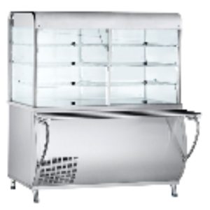 Прилавок-витрина холодильный ПВВ(Н)-70М-С-ОК "ПАТША" полностью нерж.