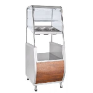 Прилавок для столовых приборов ПСПХ-70Т с хлебницей (630 мм) кашир.(630x766x1624 мм , 230 В)