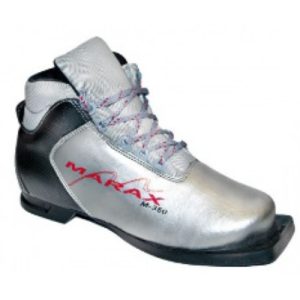 Ботинки лыжные MARAX М 350 75 мм (серебряно - черный) размер 36