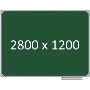 Доска школьная одноэлементная магнитная (мел), 2800х1200 мм. полимер