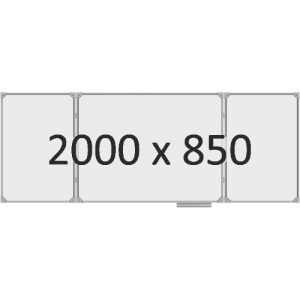 Доска школьная трехэлементная магнитная (маркер), 2000х850 мм. полимер