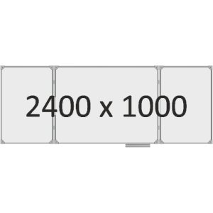 Доска школьная трехэлементная магнитная (маркер), 2400х1000 мм. полимер