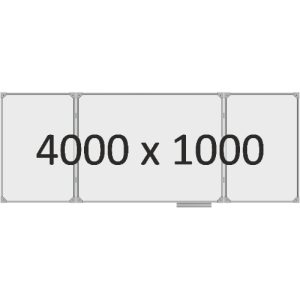 Доска школьная трехэлементная магнитная (маркер), 4000х1000 мм. полимер