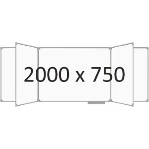 Доска школьная пятиэлементная магнитная (маркер), 2000х750 мм. эмаль