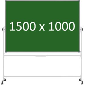 Доска 2-сторонняя поворотная передвижная магнитная (мел), 1500х1000 мм. эмаль