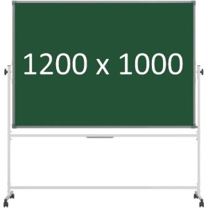 Доска 2-сторонняя поворотная передвижная магнитная (мел), 1200х1000 мм. полимер