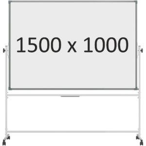 Доска 2-сторонняя поворотная передвижная магнитная (маркер), 1500х1000 мм. полимер